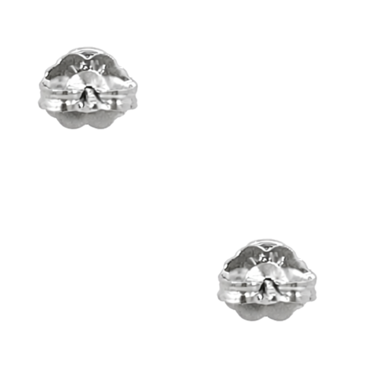 Oval Natural Green Tourmaline Studs 1.50CTW 14K White Gold