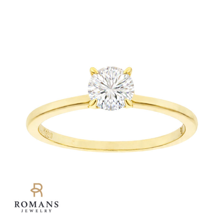 Diamond Hidden Halo Mounting Setting 14K Yellow Gold