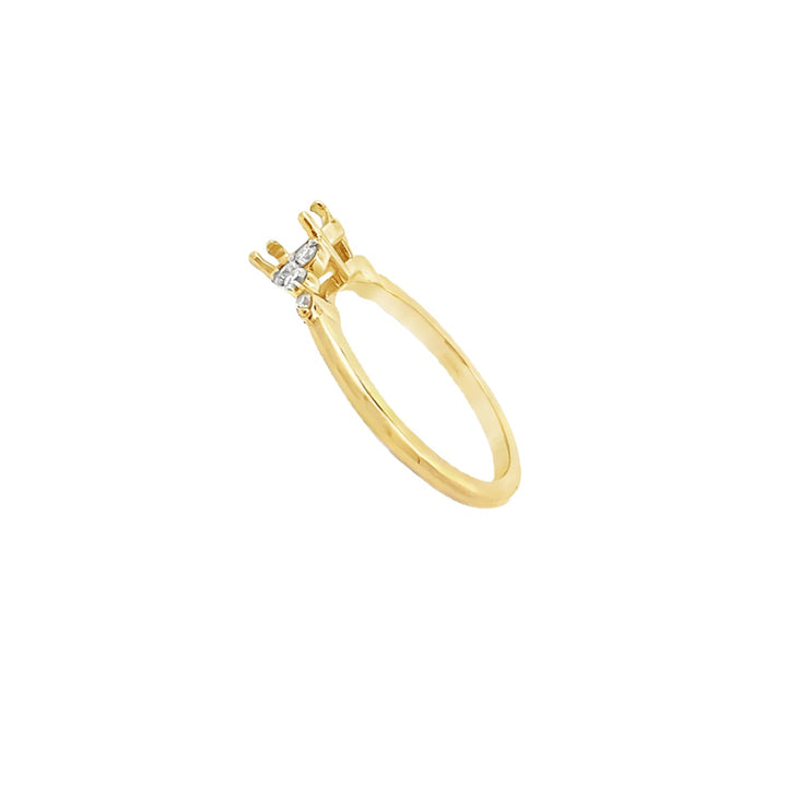 Marquise Diamond Engagement Setting Ring 14K Yellow Gold