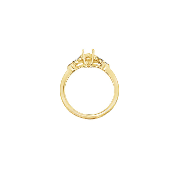 Marquise Diamond Engagement Setting Ring 14K Yellow Gold