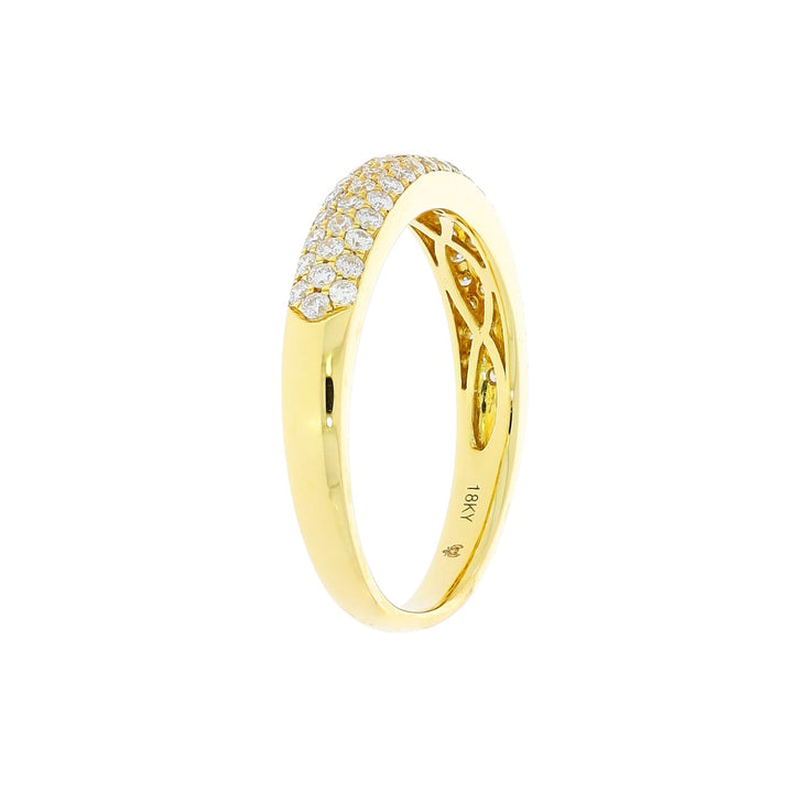 Micro-Pave Diamond Band 18K Yellow Gold .49 CTW