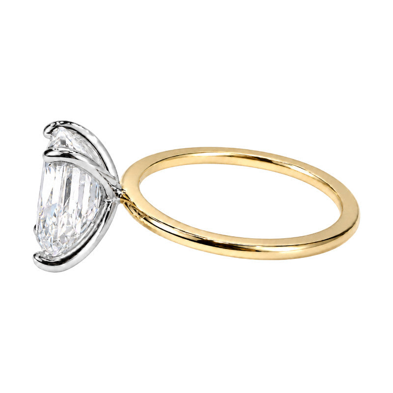 Isleana Emerald Cut Lab Diamond Ring 2.58CT 14K Two Tone Solitaire