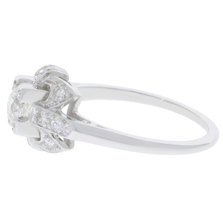 Diamond Vintage Engagement Ring 1930's Platinum .34 CT