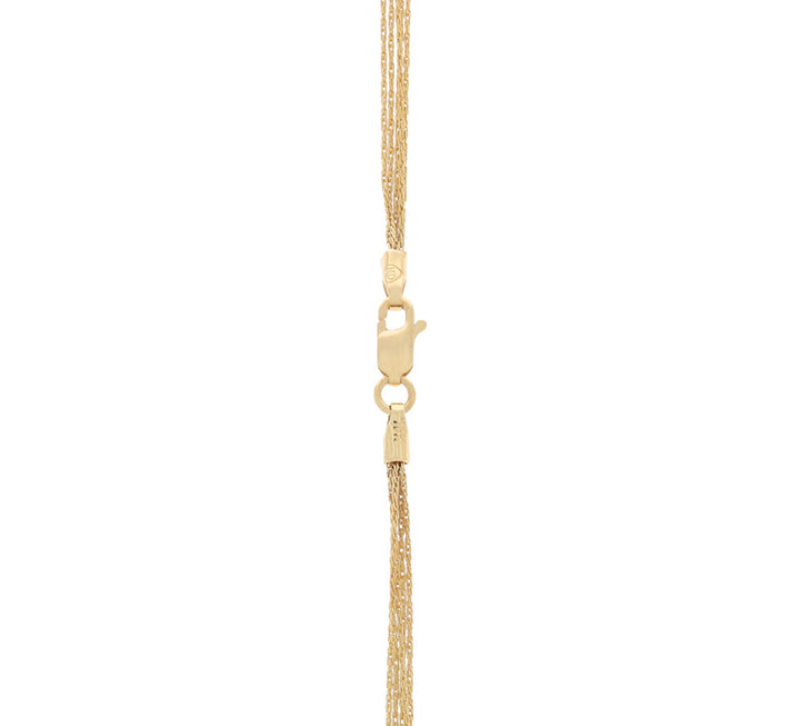 Multiple Strand Bead Necklace 18K Yellow Gold