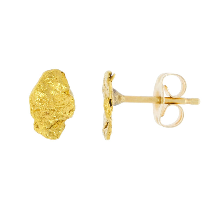Natural Gold Nugget Stud Earrings
