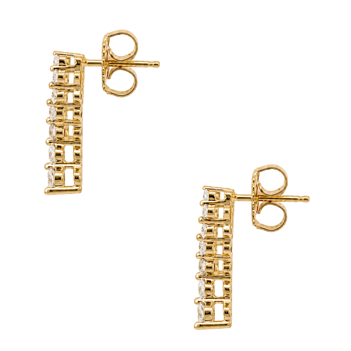 Diamond Journey Stud Earrings 0.40CTW 14K Yellow Gold