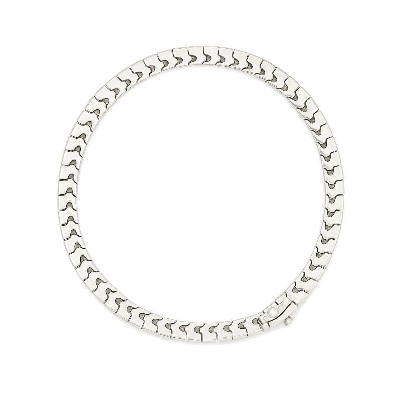 Multi-Colored Sapphire Tennis Bracelet 18K White Gold 2.86CTW