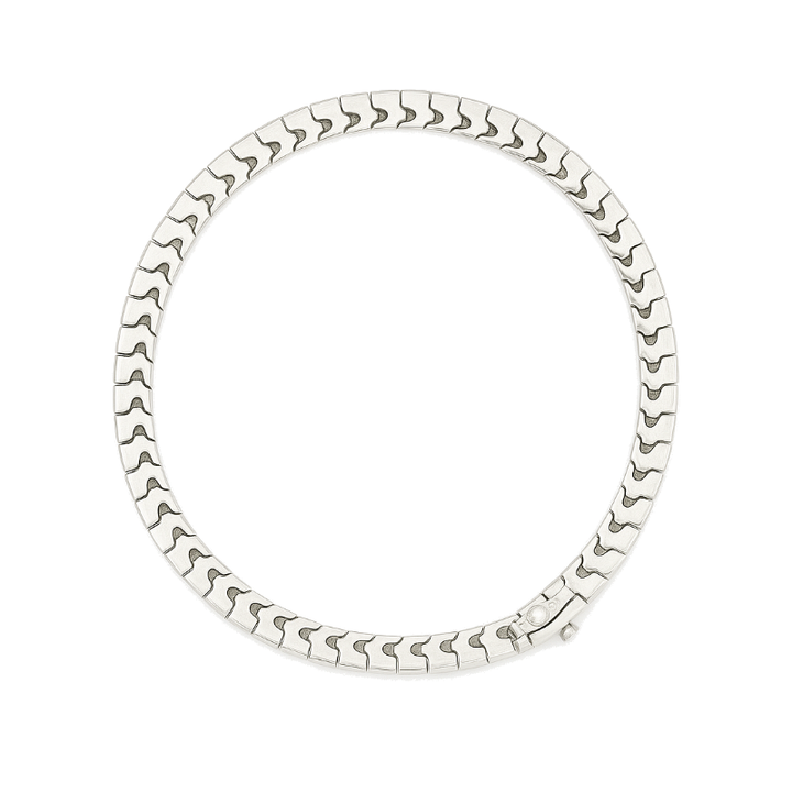 Multi-Colored Sapphire Tennis Bracelet 18K White Gold 2.86CTW