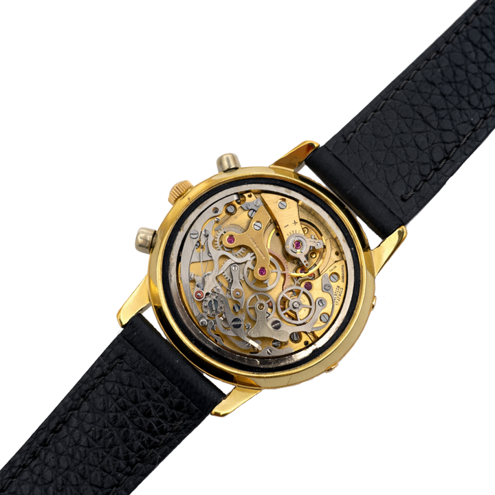 Wakmann Incabloc Triple Date Chronograph Class Pilot Watch Stainless Steel