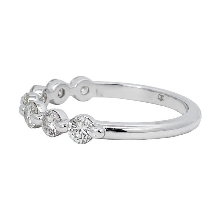 Shared Prong Diamond Band 18K White Gold .70CTW