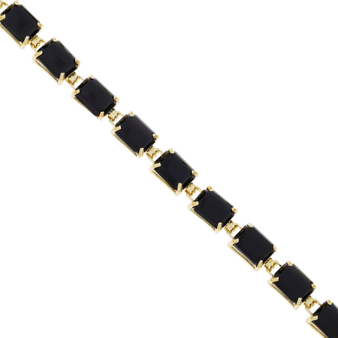 Onyx Bracelet 14K Yellow Gold