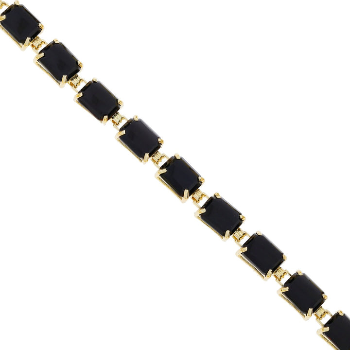 Onyx Bracelet 14K Yellow Gold