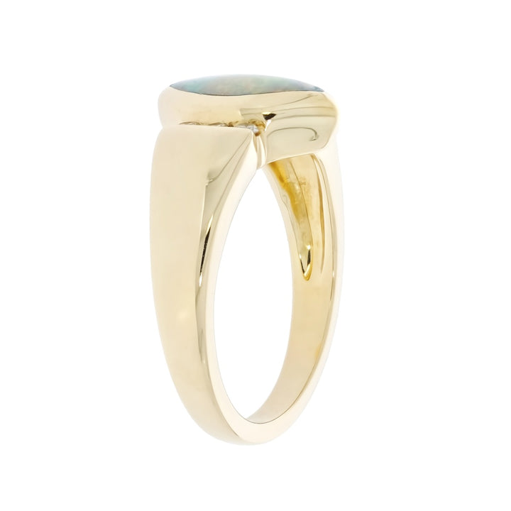Opal Diamond Ring 14K Yellow Gold .98 CT