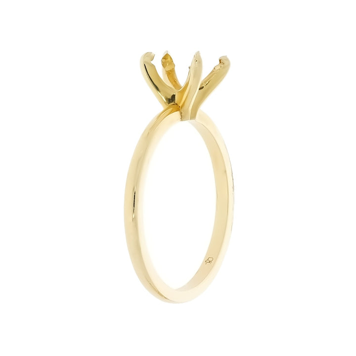 Oval Engagement Ring Setting 14K Yellow Gold