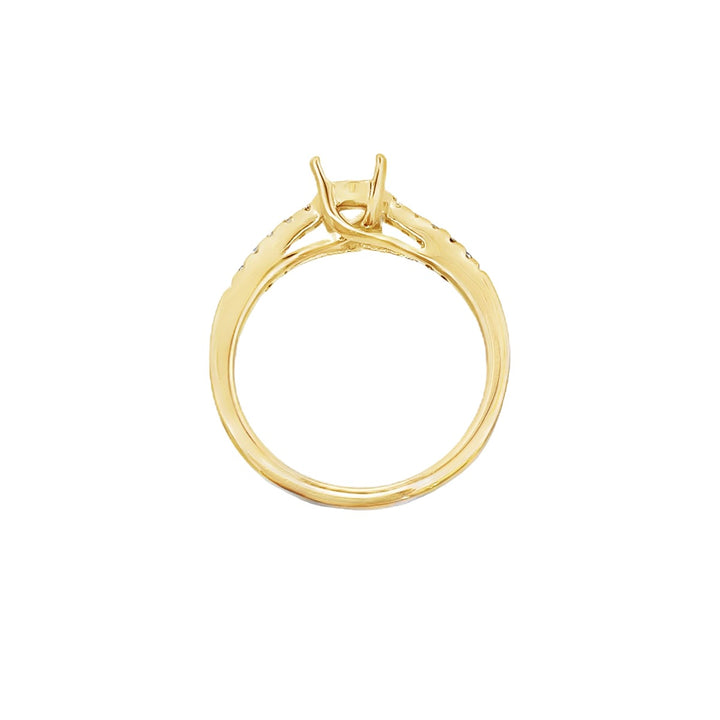 Oval Diamond Engagement Ring Setting 14K Yellow Gold