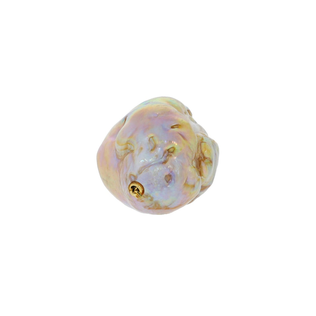 Baroque Floating Pearl Necklace 14K Yellow Gold