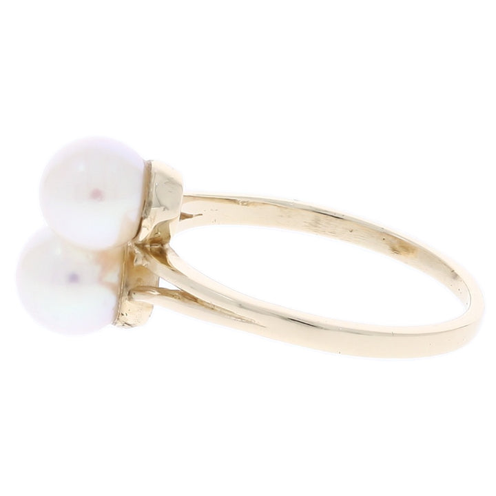 Pearl Bypass Ring 14K Yellow Gold