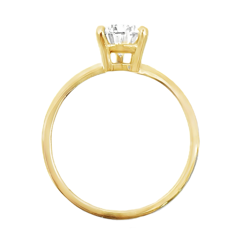 Pear Solitaire Lab Grown 1.53ct Diamond Engagement Ring 14K Yellow Gold