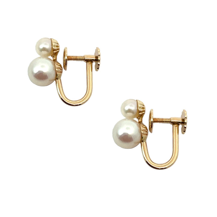 Pearl Clip-On Earrings 14K Yellow Gold