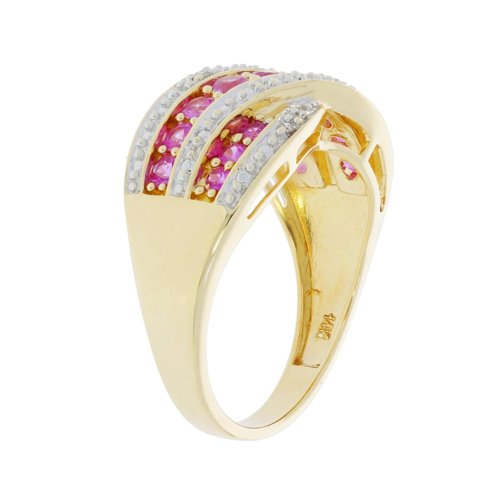 Pink Topaz Ring 14K Yellow Gold .75 CTW