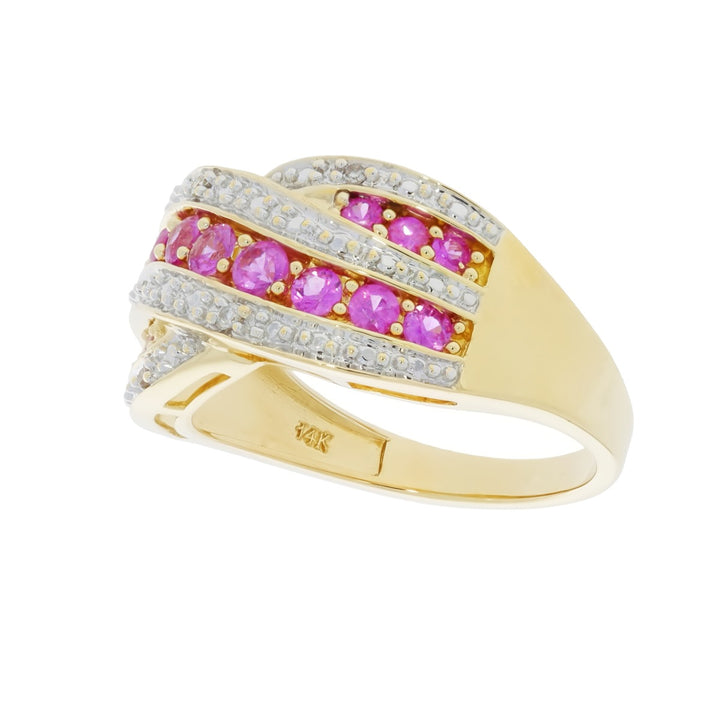 Pink Topaz Ring 14K Yellow Gold .75 CTW
