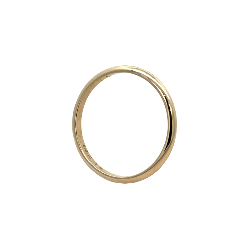 Classic Plain Wedding Band 14K Yellow Gold 2MM