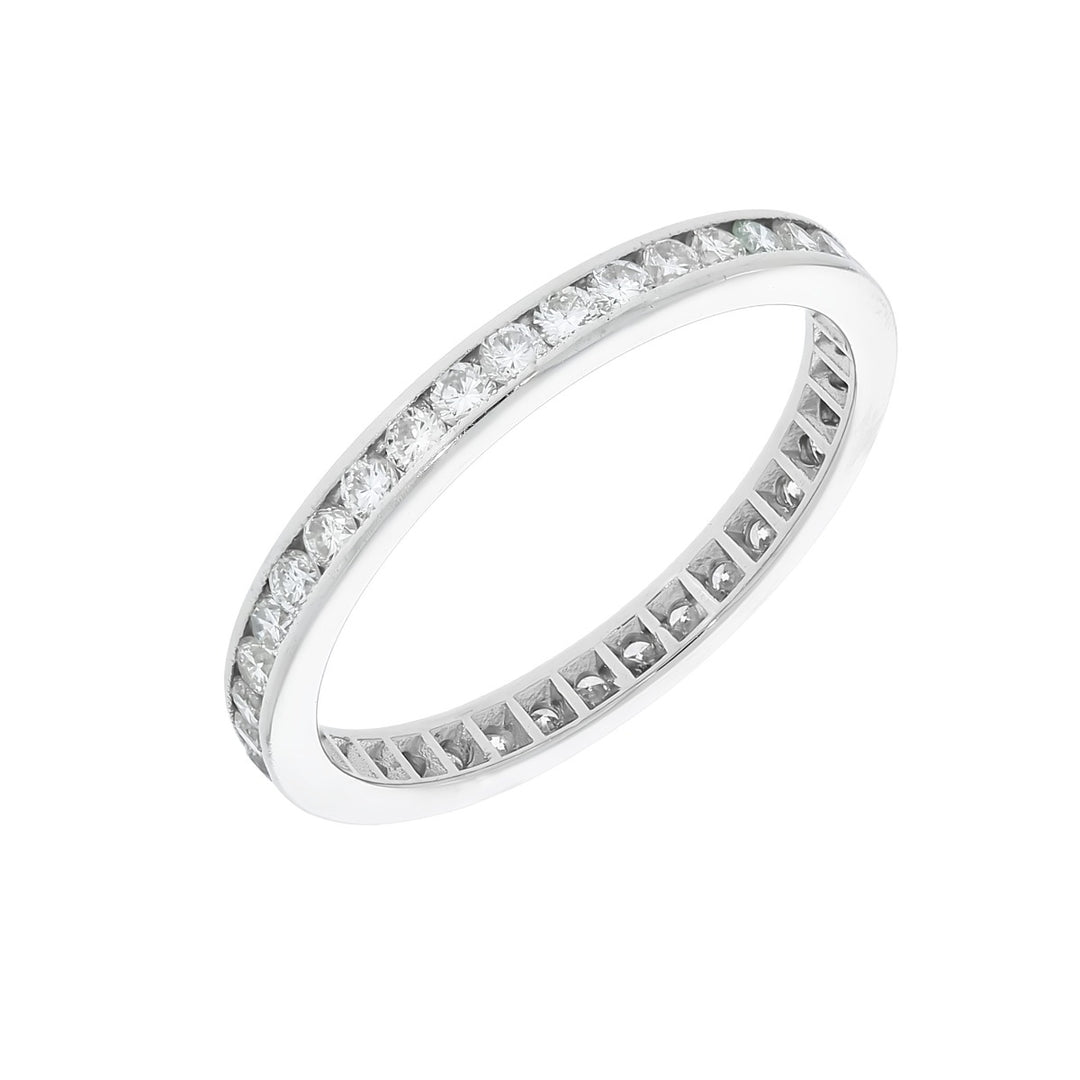 Eternity Channel Set Diamond Band Platinum .74 CTW