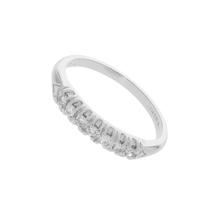 Diamond Engagement Band Platinum .12 CTW
