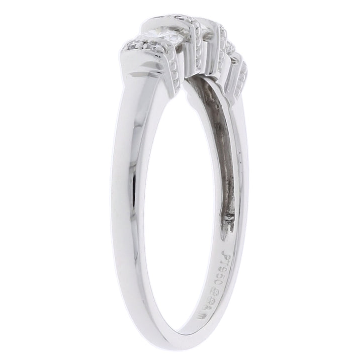 Ribbon Style Diamond Band Platinum .49 CTW