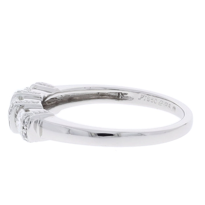 Ribbon Style Diamond Band Platinum .49 CTW