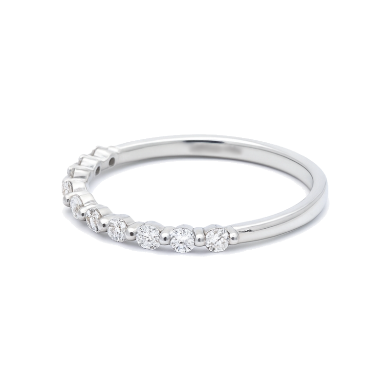Classic Diamond Shared Prong Band 14K White Gold .24CTW