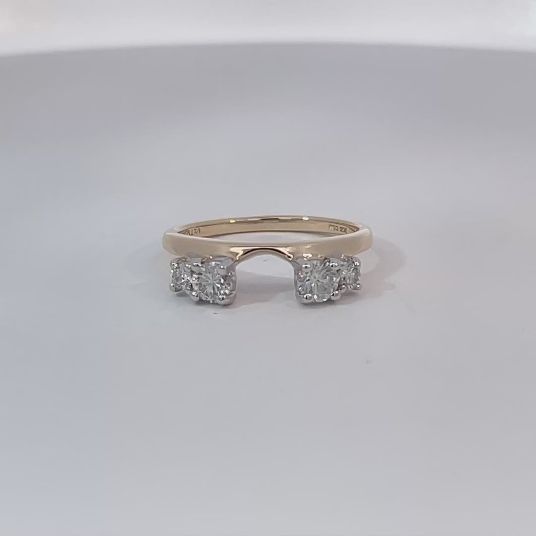 Diamond Ring Guard 0.51CT 14K Yellow Gold