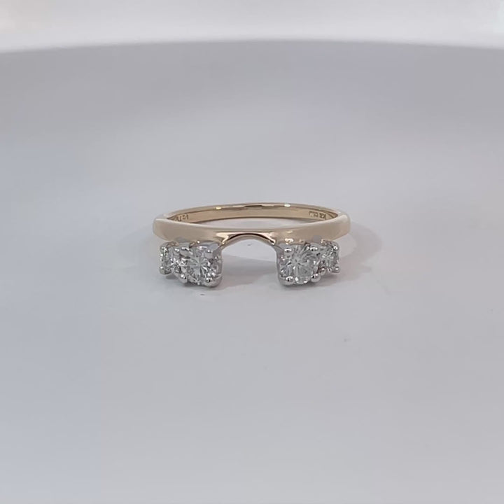 Diamond Ring Guard 0.51CT 14K Yellow Gold