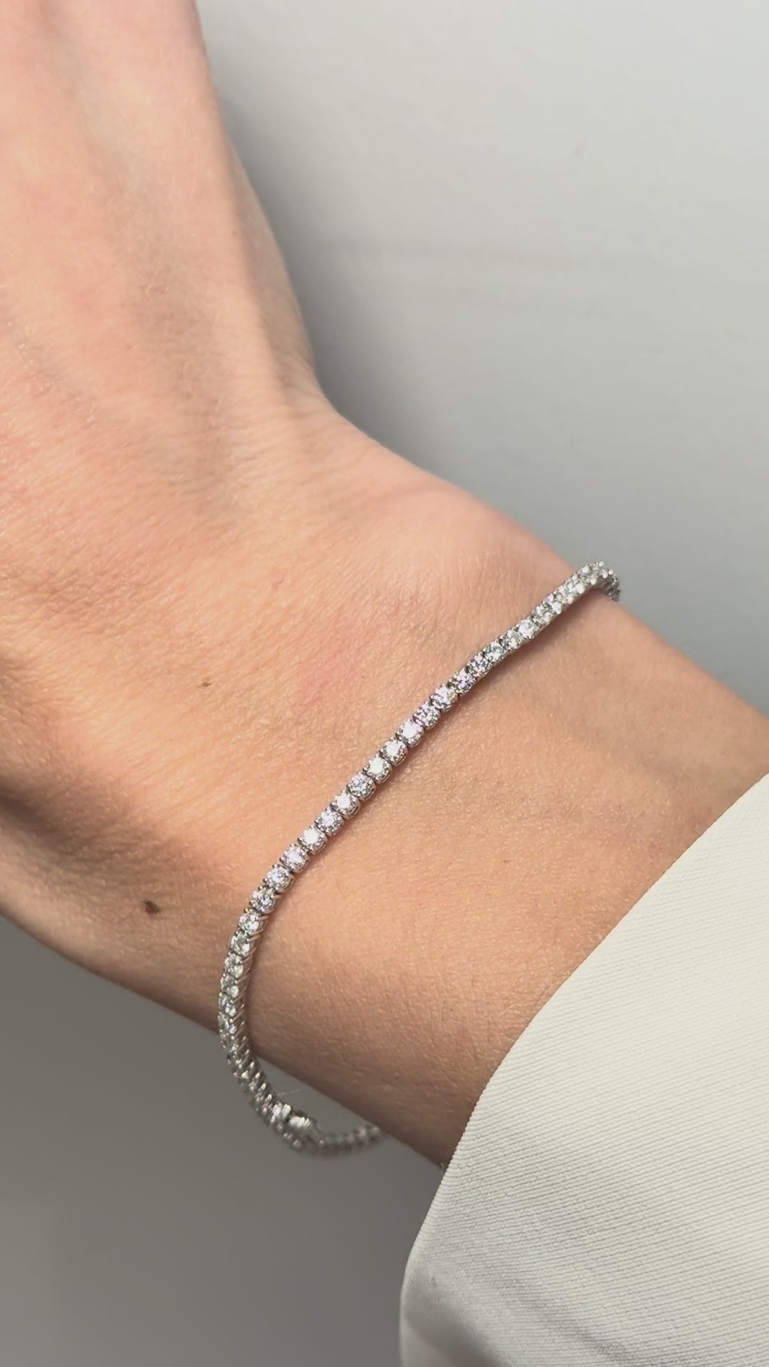 Diamond Tennis Bracelet 14K White Gold 2.02CTW