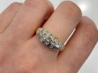 Princess Cut Diamond Cluster Band 14K Yellow Gold 1.09CTW