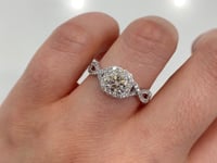 Diamond Engagement Ring 18K White Gold 1CT