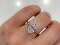 Isleana Solitaire 2CT Oval Lab Diamond Ring 14K White Gold