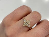 Marquise Diamond Engagement Ring 14K Yellow Gold 1.01CT
