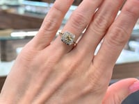 Old European Diamond Filigree Engagement Ring 14K Two Tone 1.40CT