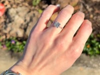 Lab Square Cushion Diamond Hidden Halo 14K Two Tone 2.01CT