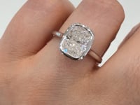 Lumière Solitaire Bezel 2CT Cushion Lab Diamond 14K White Gold
