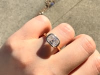 Lumière Solitaire Bezel 2CT Horizontal Cushion Lab Diamond 14K Yellow Gold