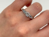 Old European .50CT Natural Diamond Platinum Engagement Ring