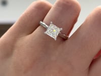 Ascend Solitaire 2CT Princess Natural Diamond 14K White Gold