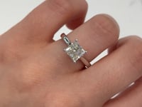 Ascend Solitaire 2CT Princess Natural Diamond 14K White Gold