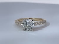 Aurelian Half Coverage Diamond 1.30CT Old European Natural Diamond Ring 14K Yellow Gold