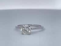 Isleana Solitaire 1.02CT Round Natural Diamond Ring 14K White Gold