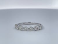 Shared Prong Diamond Band 18K White Gold .70CTW