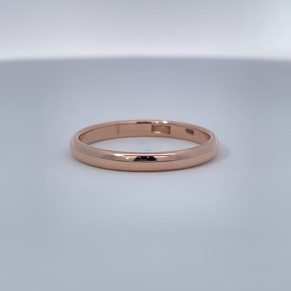Classic 2.6MM Band 14K Rose Gold Wedding Ring