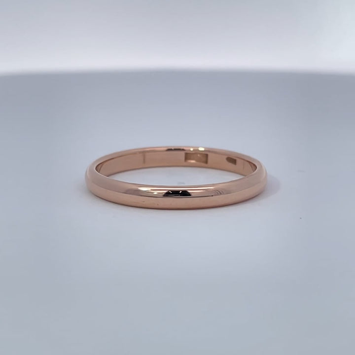 Classic 2.6MM Band 14K Rose Gold Wedding Ring